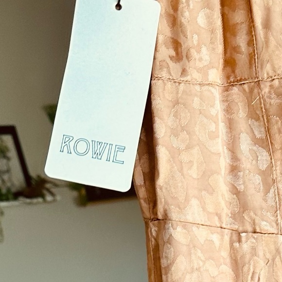 Rowie the Label Lola Midi Silk Leopard Print Dress NWT - Picture 6 of 6